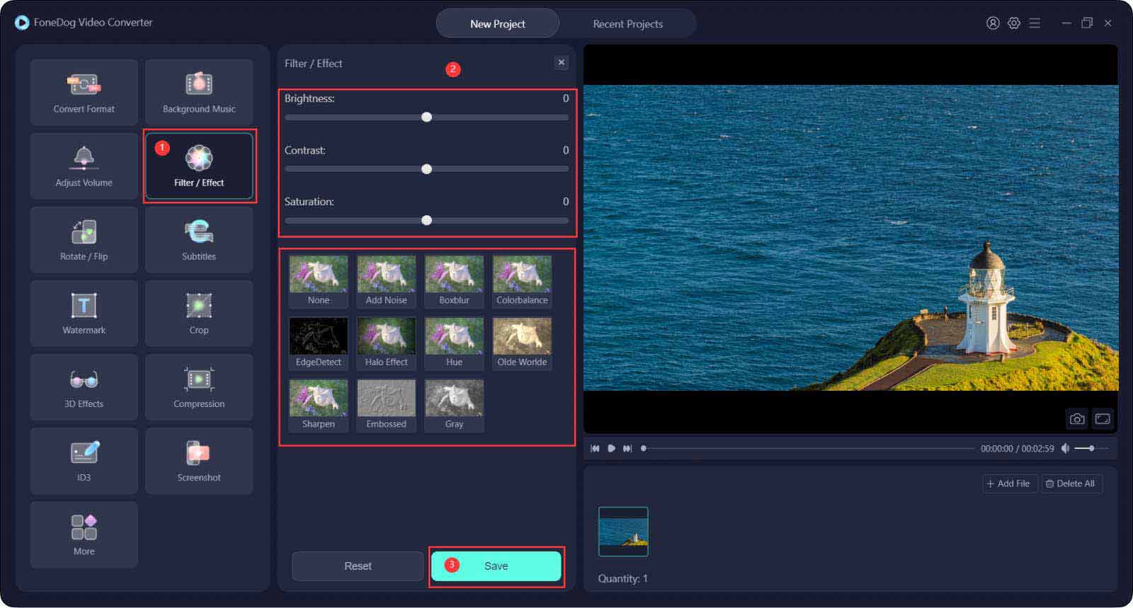 FoneDog Video Converter - Effect Kullanarak DVD Dosyalarını Kindle Fire Dosyalarına Dönüştürün