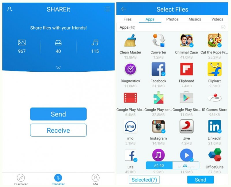 ShareIt Kullanarak Android'de Aktarılan iPhone Fotoğraflarını Önizleyin