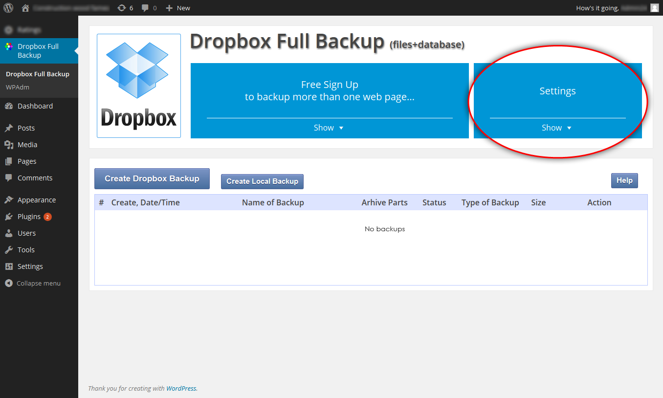 Yedekleme için Dropbox