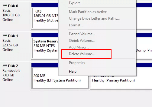 Bir EFI Sistem Bölümü Oluşturun