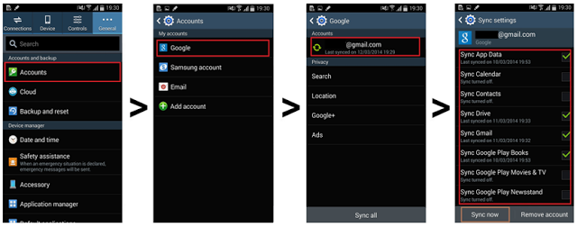 Gmail Hesabını Kullanarak Samsung'dan Silinen Numaraları Alın