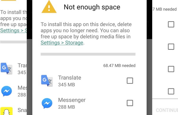 Google Play Hatasını Düzeltin 927 Yeterli Alan