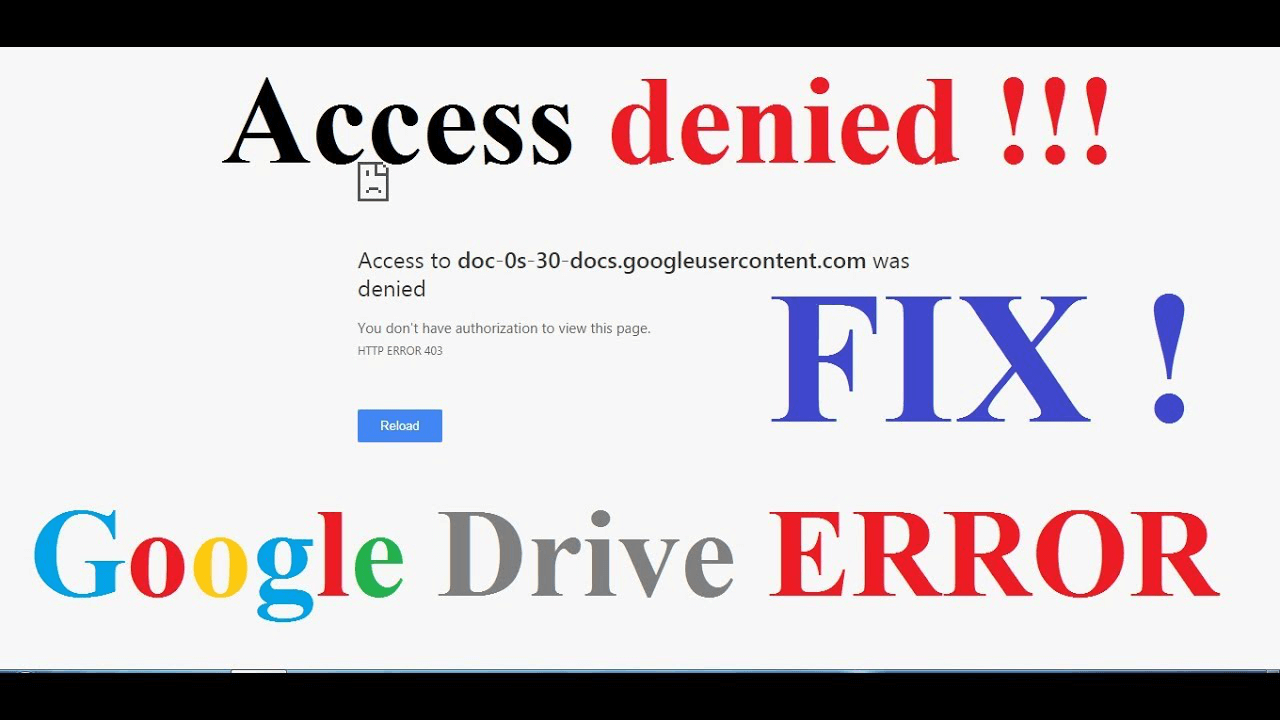 Google Drive Erişimi Reddedildi