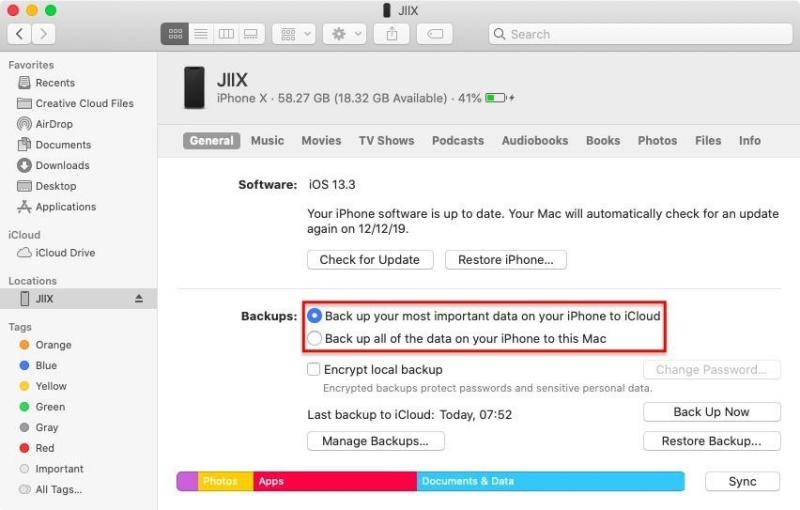 İPhone'u Bilgisayardaki iCloud'a Yedekleme