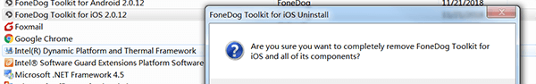 Fonedog Ios Toolkit Kaldırma Onayla