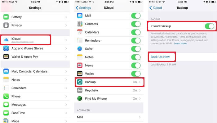 Iphone Ipad'i Yedeklemek için Icloud'u Kullanın