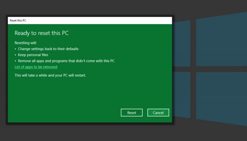 Kurulum Ortamını Kullanarak Windows 10'u Parola Olmadan Fabrika Ayarlarına Sıfırlama