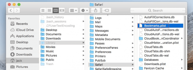 Mac'te Time Machine Kullanarak Safari Yer İmlerini Geri Yükleme