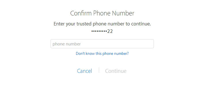 Telefon Numarasını Onaylayarak Appleid Parolasını Sıfırlayın