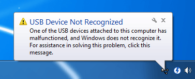 USB Tanınmadı Hatasının Nedenleri