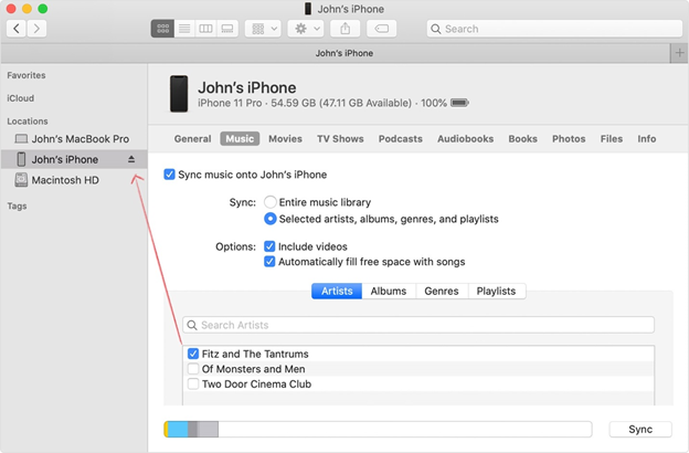 Sürükle ve Bırak ile Çalma Listesini iTunes'dan iPhone'a Aktarın