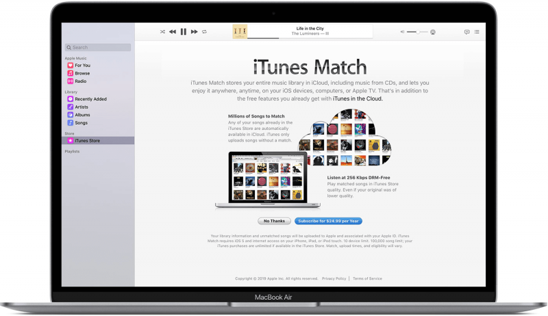 Müziğin iPhone'a Aktarılmamasını Düzeltmek için iTunes Match'i kapatın