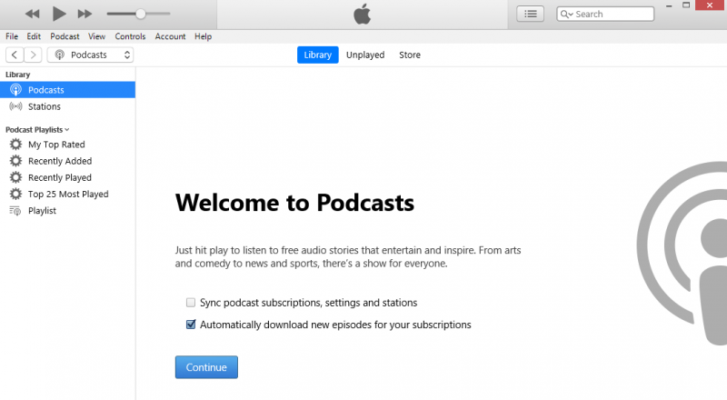 Android'de iTunes Podcast'lerini dinleyin