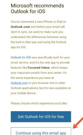 Outlook'u Düzeltmek için Outlook Hesabını Stok Posta Uygulamasına Bağlayın