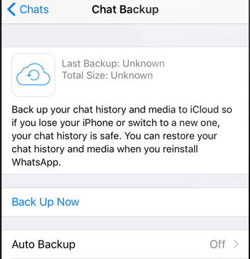 WhatsApp Mesajlarını iPhone Yedeklemesinden Çıkarmak için WhatsApp Sohbet Yedeklemeyi Ayarlama