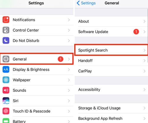 Mesajları Temizle iPhone'dan Mesajları Silme Spotlight Araması