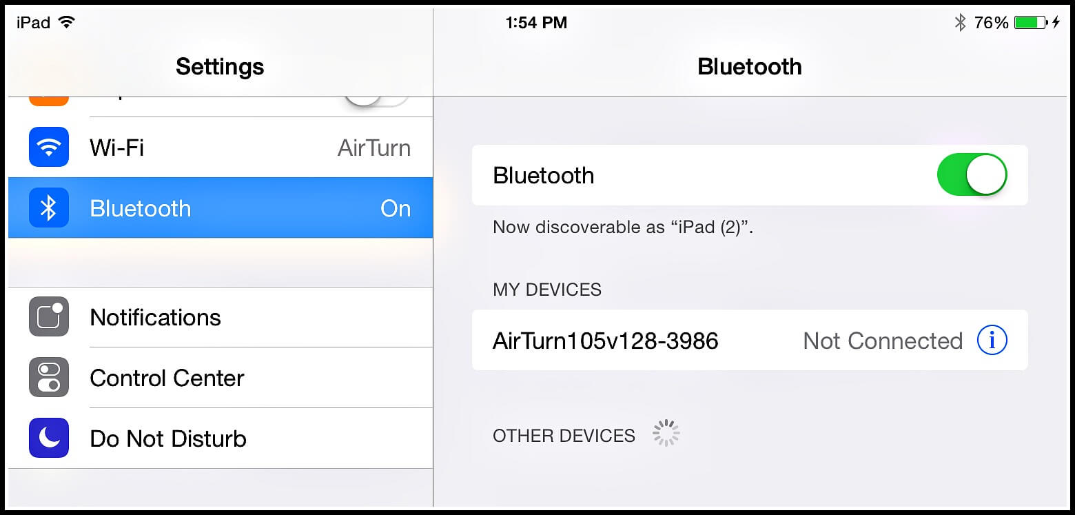 Ipad Bluetooth'u Kapatın