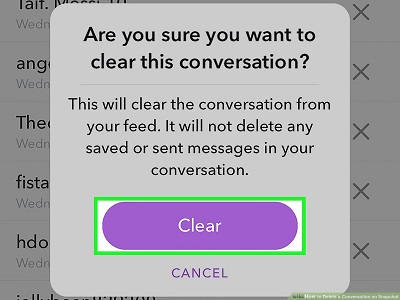 Snapchat Konuşma Mesajını Sil