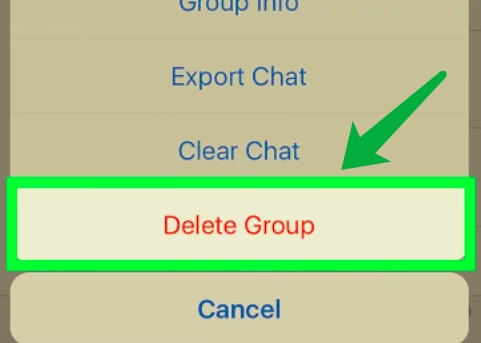 Bir WhatsApp Grup Sohbetini iPhone'dan Silme