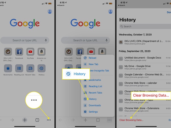 iPhone'da Arama Geçmişini Silmek için Phone Chrome'u Kullanma