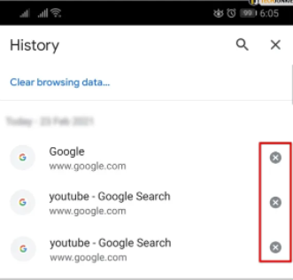 iPhone'da Arama Geçmişini Silmek için Chrome Uygulamasını Kullanma