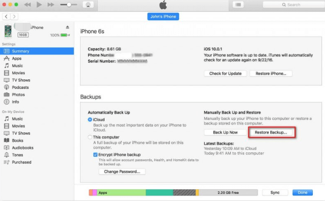 Kilitli iPhone'u Silmek için iTunes'u Kullanma