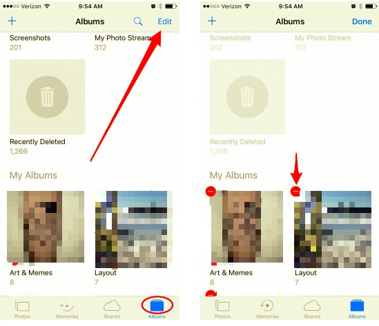 Albümleri iPhone'dan Manuel Olarak Silme