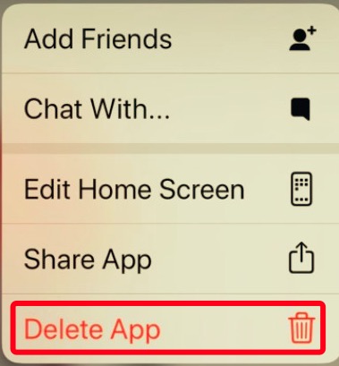 iPhone'daki Snapchat Uygulamasını Kaldırın