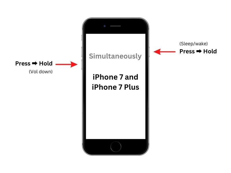 Senkronize Olmayan iPhone Notlarını Düzeltmek için iPhone 7'yı Yeniden Başlatmaya Zorlayın