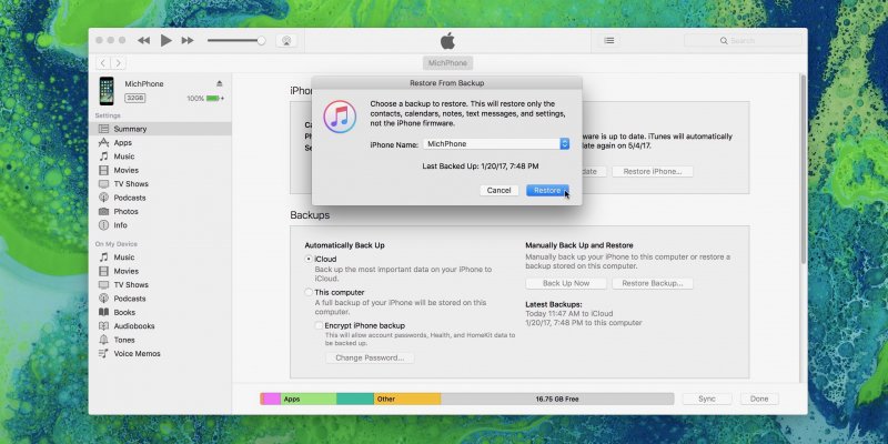 Hata Düzeltme iTunes, Parola Yanlış Olduğundan iPhone'u Geri Yükleyemiyor