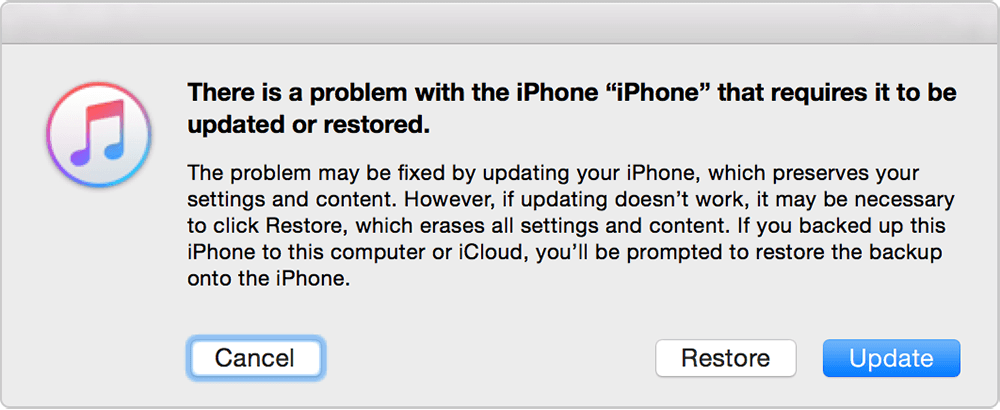 Fix iPhone, iTunes kullanılarak geri yüklenmeyecek