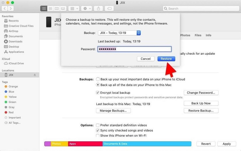 Finder'ı Kullanarak iPhone'da Kalıcı Olarak Silinen Notları Kurtarma