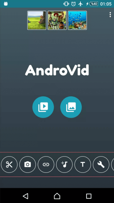 AndroVid Video Editor Videoları Birleştiren Uygulamalardan Biri