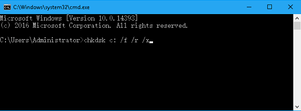 Chkdsk FRX