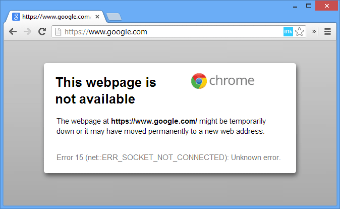 Chrome İnternete Bağlanmıyor