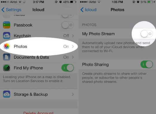 iPhone'da Yer Açmak için Fotoğraf Yayınını Devre Dışı Bırakın