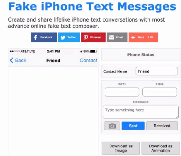 Sahte iPhone Metin Mesajları ile Sahte iMessages Oluşturun