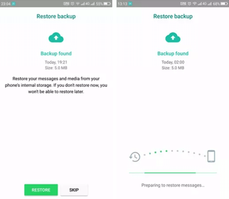 Google Drive'ı Kullanarak WhatsApp Yedekleme Dosyasını Geri Yükleyin