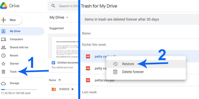 WhatsApp Silinen PDF Dosyalarınızı Google Drive Çöp Kutusundan Kurtarın