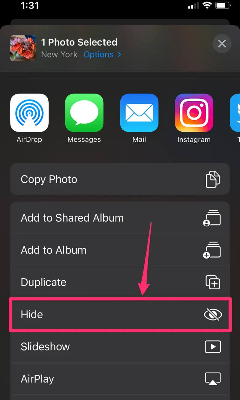 İPhone'daki Fotoğrafları Gizle