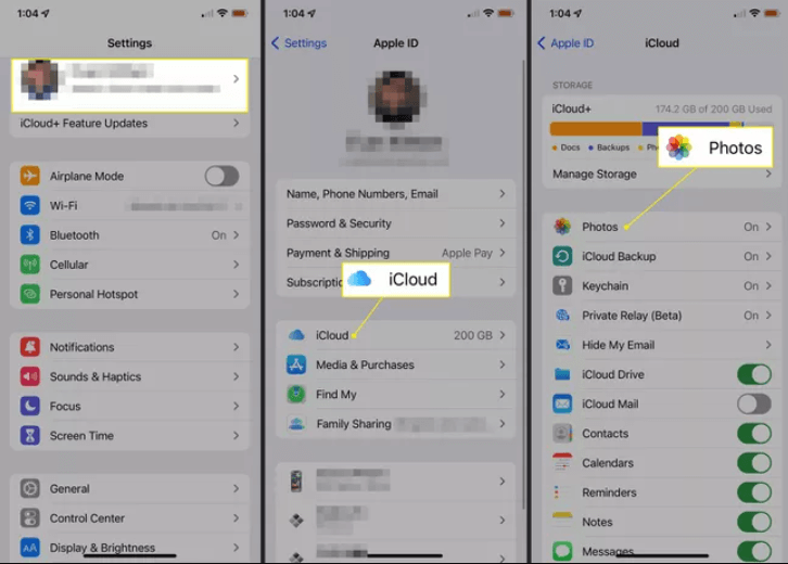 iCloud'u Kullanarak iPhone'dan Fotoğraf Silme