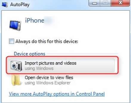 Windows Otomatik Kullan aracılığıyla iPhone'dan Fotoğrafları Çıkarın