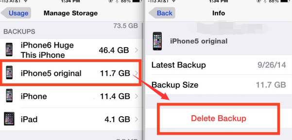 iPhone'un iCloud Yedeklemesinden Depolanan Fotoğrafları Silme