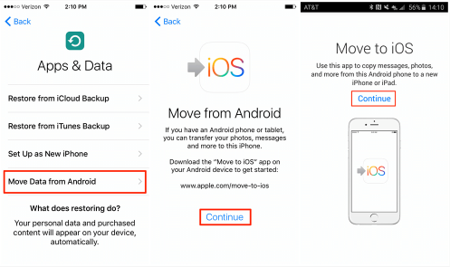 Move to iOS Uygulamasını Kullanarak LG'den iPhone'a Veri Aktarın