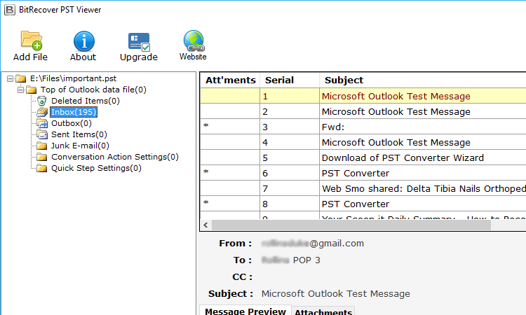 Outlook Veri Dosyasını Outlook Olmadan Açmak için Bitrecover PST Viewer'ı kullanın