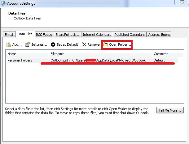 Outlook'ta Silinen PST Dosyalarını Kurtarmak için PST Dosyasını Bulun