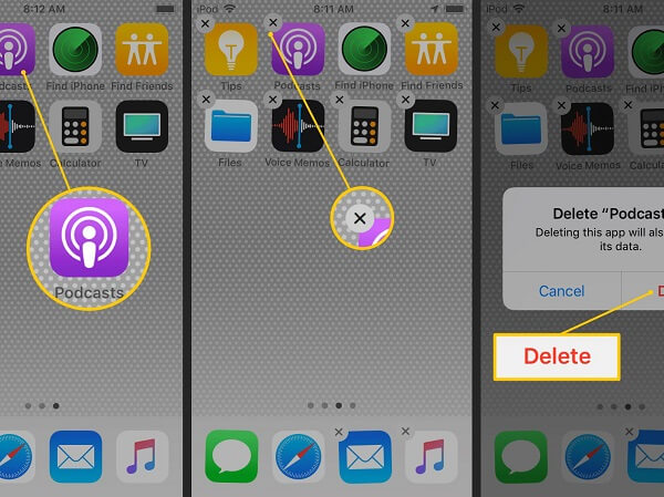 Podcasts Uygulamasını iPhone'dan Kaldırın veya Kaldırın