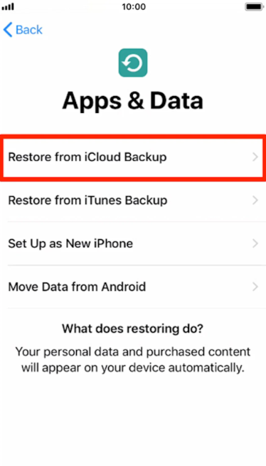 Yeni iPhone'da iCloud Yedeklemesini Geri Yükleyin