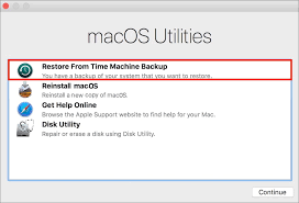 Mac'i Time Machine Yedeklemesinden Geri Yükleme