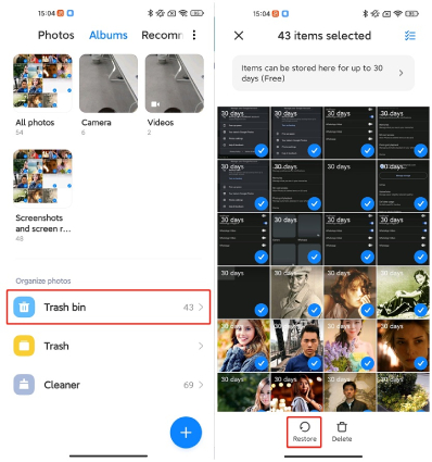 Son Silinen Albümü Kullanarak Android'de Silinen Ekran Görüntülerini Kurtarma